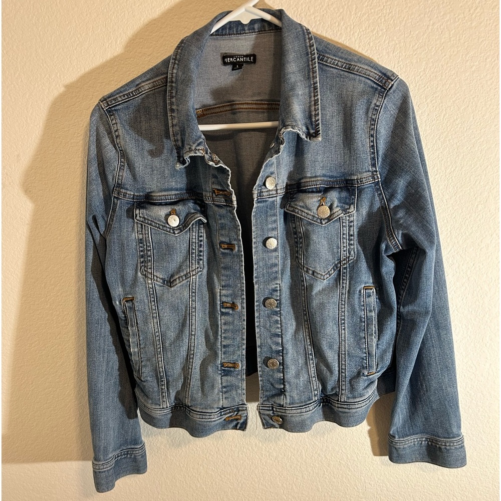 J.Crew Factory Basic Medium Rinse Jean Jacket - USED - SIZE L